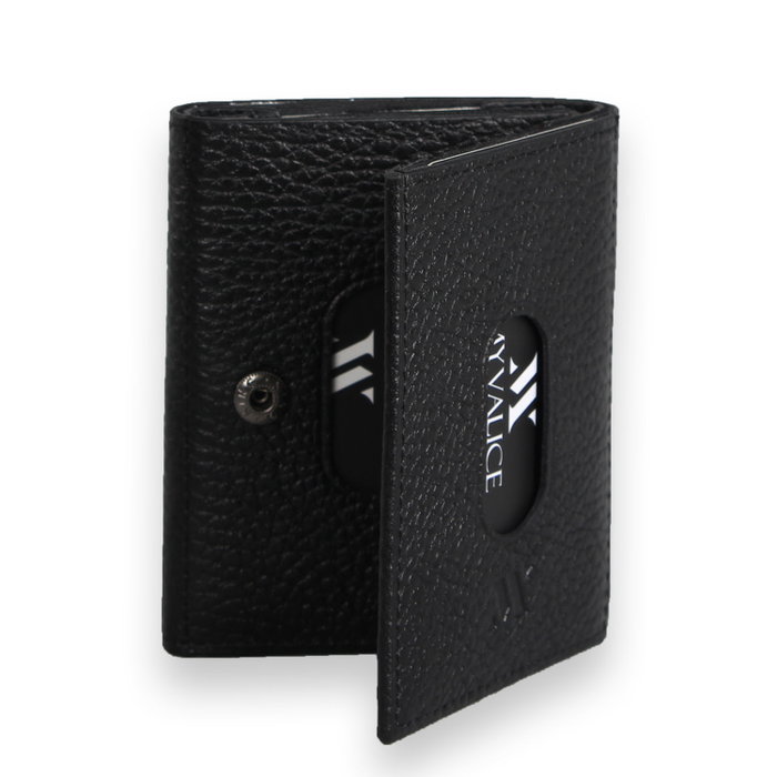 Zoozie Bags Cartera de Piel Auténtica Negra